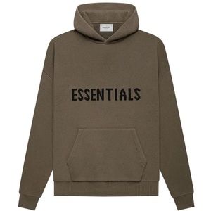 Green knit essentials hoodie